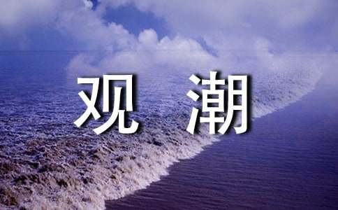 观潮作文600字八篇